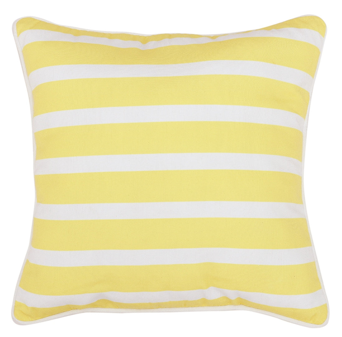 Yellow Striped Cushion Cover