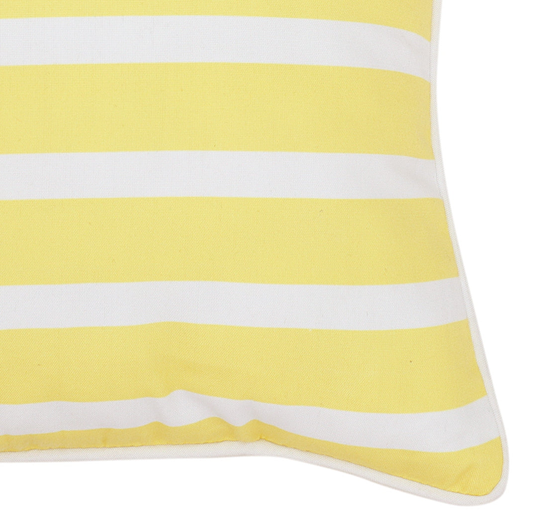 Yellow Striped Cushion Cover