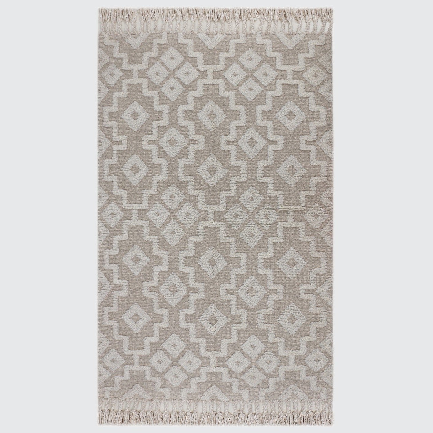 Hand Woven Wool Rug - 5'x8'