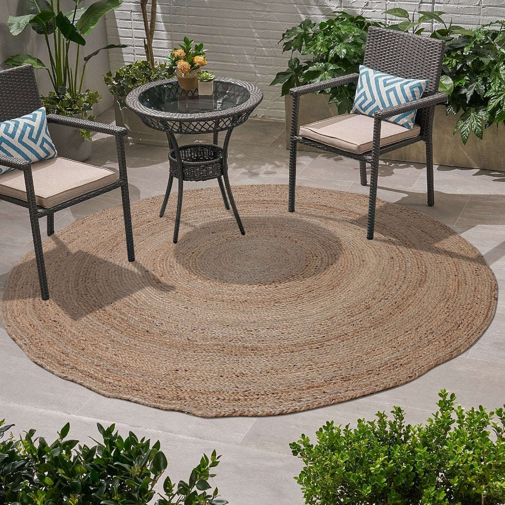 Hand Braided Round Jute Rug