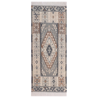 Multicolor Hand Woven PET Punja Kilim - 2.5'x6'