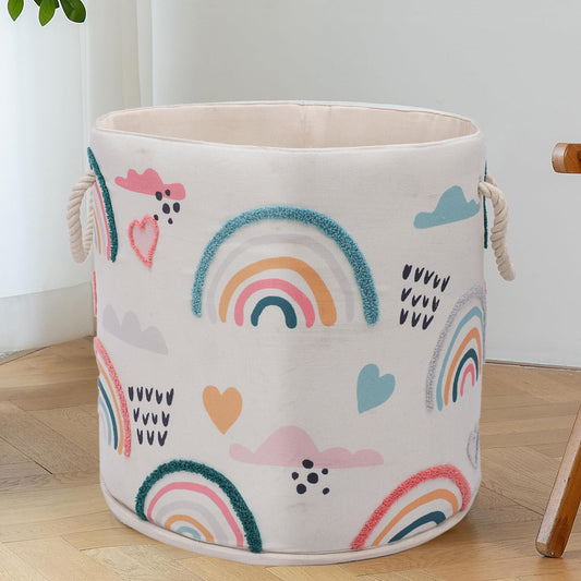 Rainbow Print Basket