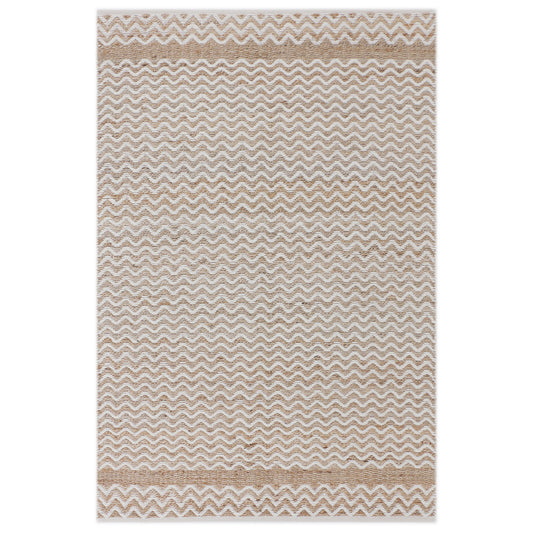 Hand Woven Pitloom Wool Jute Rug - 5'x8'