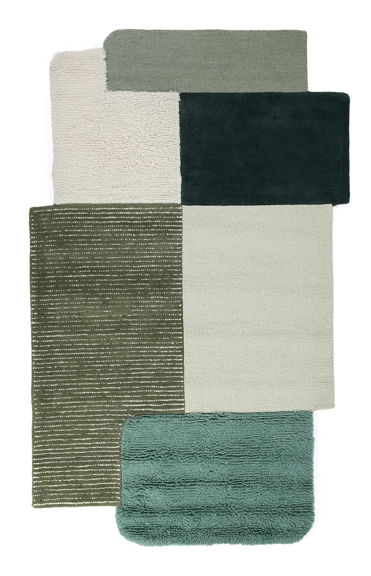 Multicolor Hand Tufted Wool Rug - 5'x8'