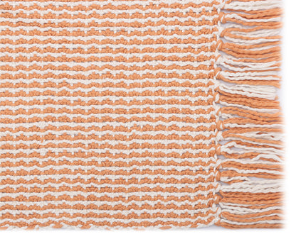 Coral Viscose Knitted Throw