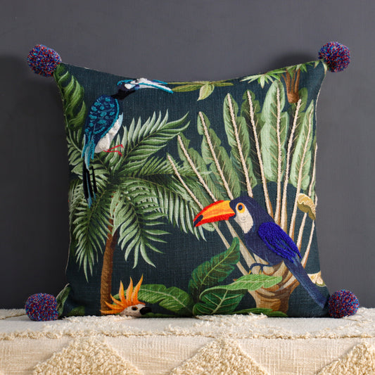 Toucan Print Cushion Cover