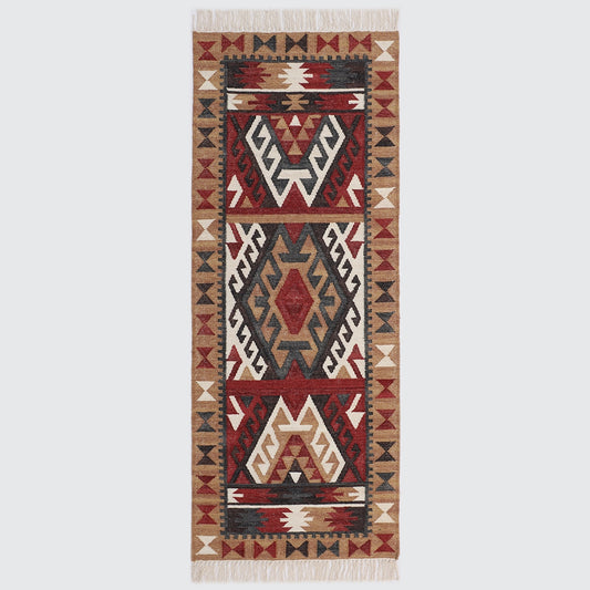Multicolor Hand Woven Wool Kilim-2.5'x5'