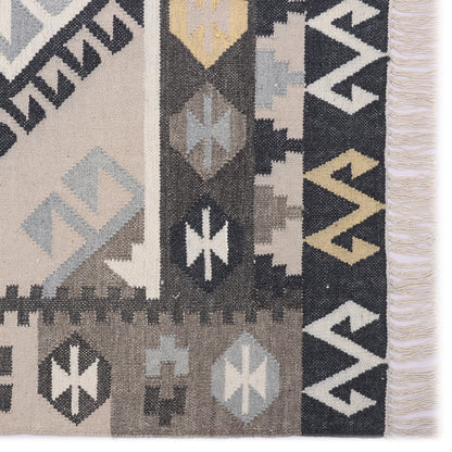 Hand Woven Wool Kilim - 5'x8'