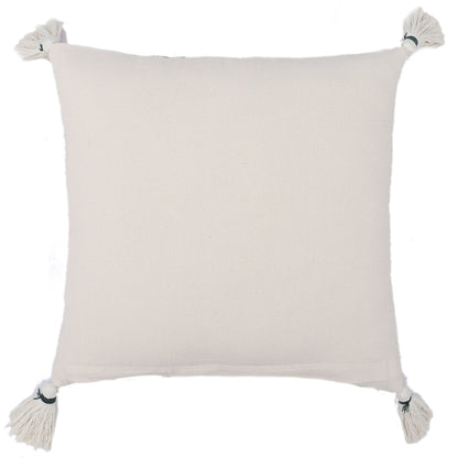 White & Blue Polyester Cushion Cover