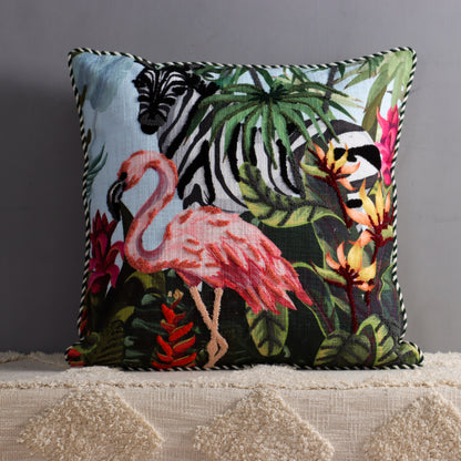 Flamingo Print Cushion Cover