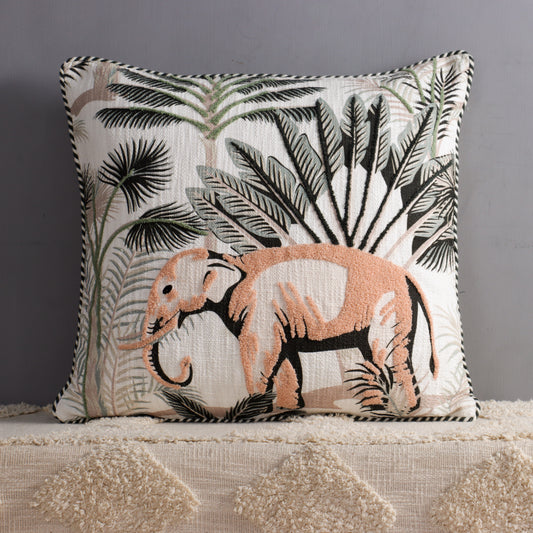 Elephant Print Cushion Cover