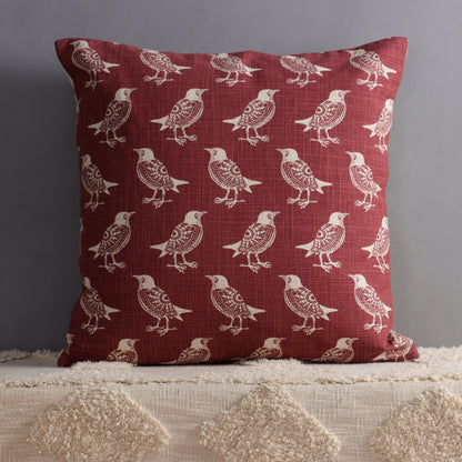 Sparrow Print Cushion Cover