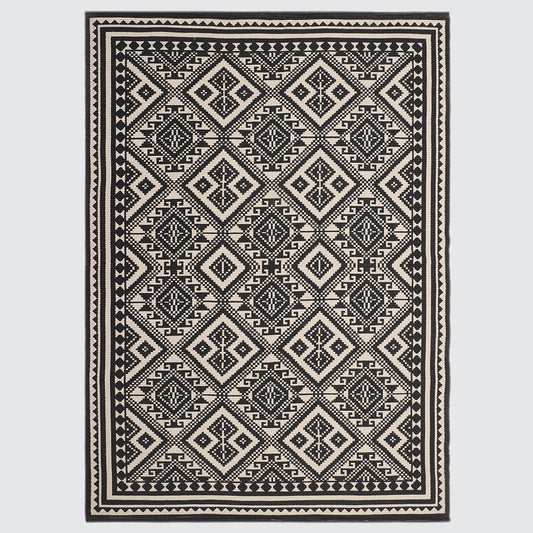 Cotton Braided Screen Printed Rug - 5'x8'