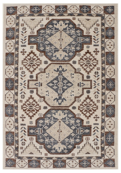 Multicolor Hand Knotted Wool Rug - 5'x8'