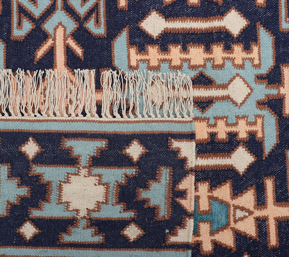 Hand Woven Wool Punja Kilim - 4'x6'