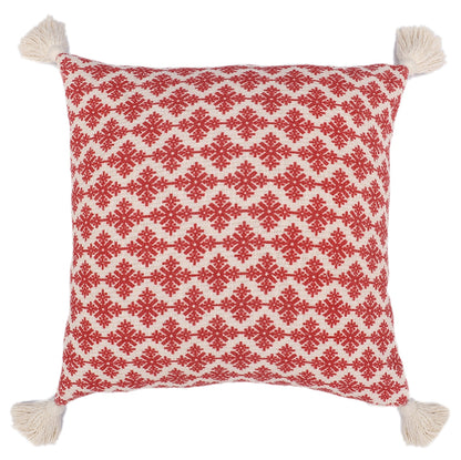 Red and White PET Digital Print Cushion Cover