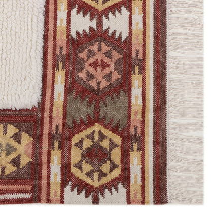 Hand Woven Wool Kilim - 5'x8'