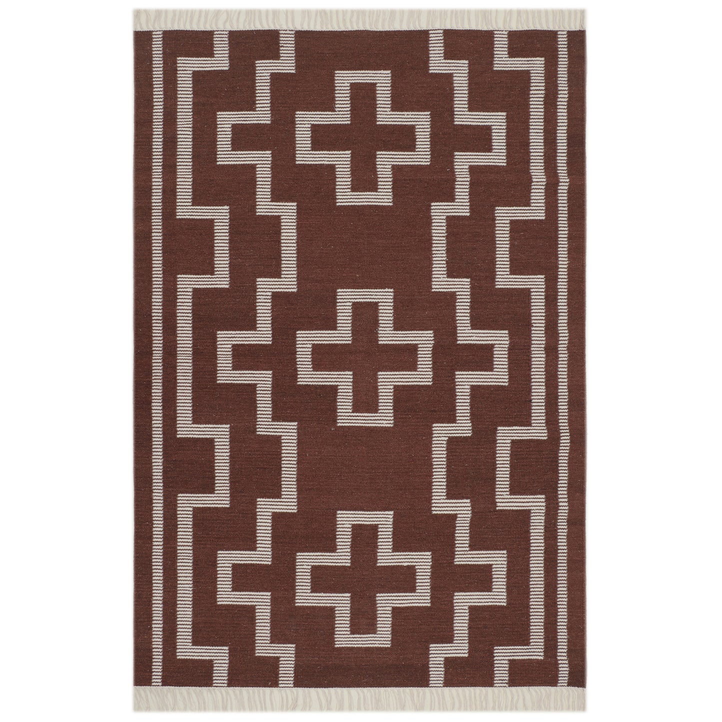 Hand Woven Wool Kilim - 5'x8'