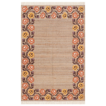 Hand Woven Wool/Jute Kilim - 5'x8'