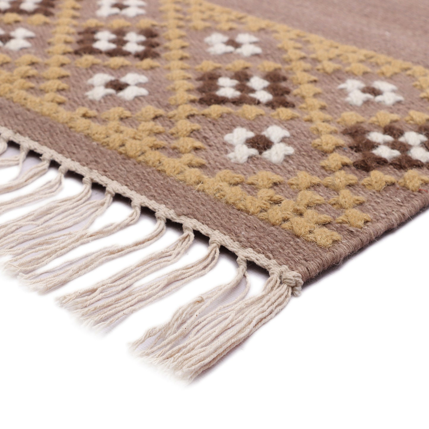 Hand Woven Wool Kilim - 5'x8'